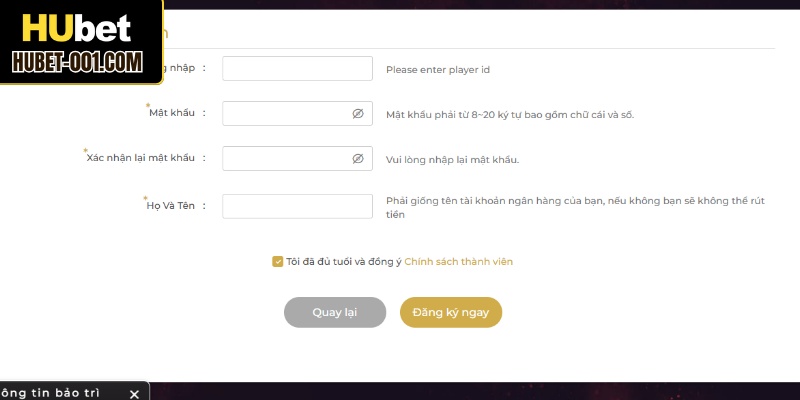 Các bước tạo hồ sơ cá nhân cho thành viên